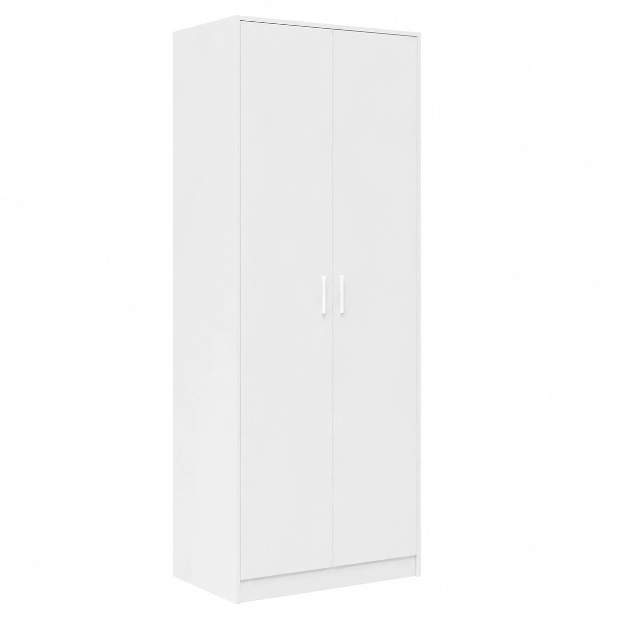 Armoire, avec rangement, avec étagères, avec portes, coloris blanc, 55 x 25 x 189 cm, pour la chambre
