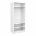 Armoire, avec rangement, coloris blanc, 100 x 50 x 200 cm, pour la chambre