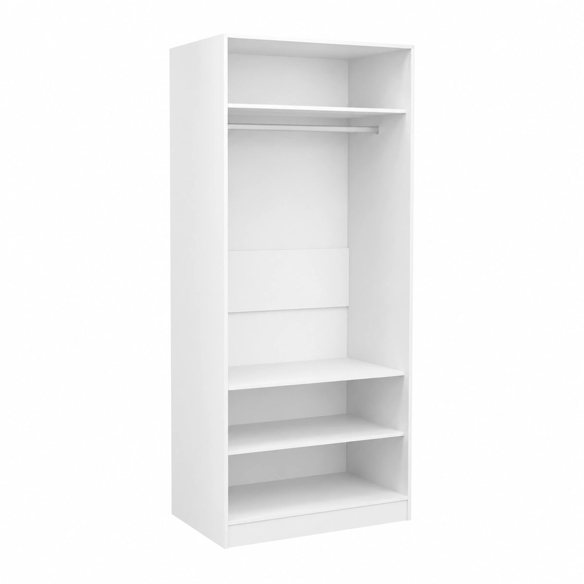 Armoire, avec rangement, coloris blanc, 100 x 50 x 200 cm, pour la chambre