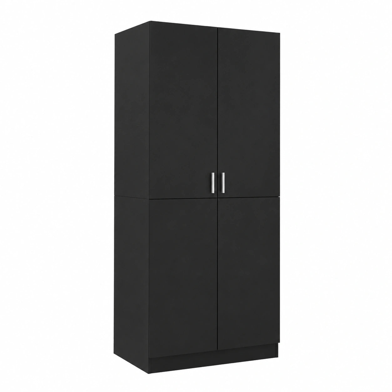 Armoire, avec rangement, 80 x 52 x 180 cm, coloris noir, pour la chambre