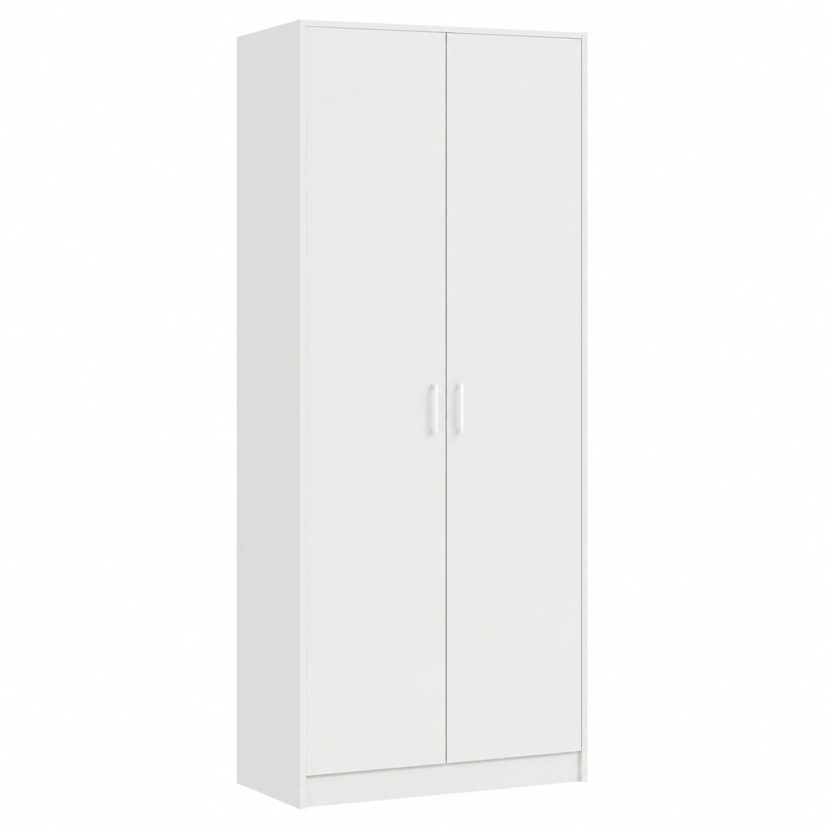 Armoire, avec rangement, avec étagères, avec portes, 55 x 25 x 189 cm, coloris blanc, pour la chambre