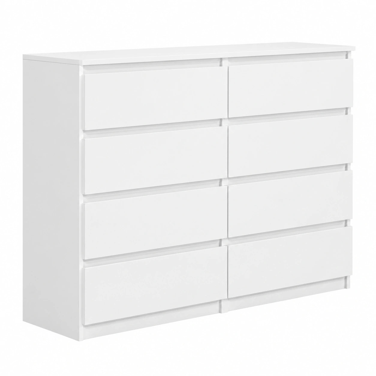 Commode, avec rangement, avec tiroirs, coloris blanc, 120 x 101,5 x 39 cm, pour la chambre ou le salon