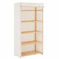 Armoire, en tissu, coloris blanc, 79 x 40 x 170 cm, pour la chambre