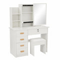 Armoire, avec rangement, avec tiroirs, coloris blanc, 35 x 80 x 128 cm, pour la chambre