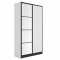Armoire, 104,8 x 205 x 39 cm, coloris blanc, pour la chambre