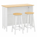 Armoire, avec 2 tabourets, pliable, avec rangement, coloris blanc, pour la chambre