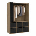 Armoire, avec rangement, 104 x 50 x 172 cm, coloris noir, pour la chambre