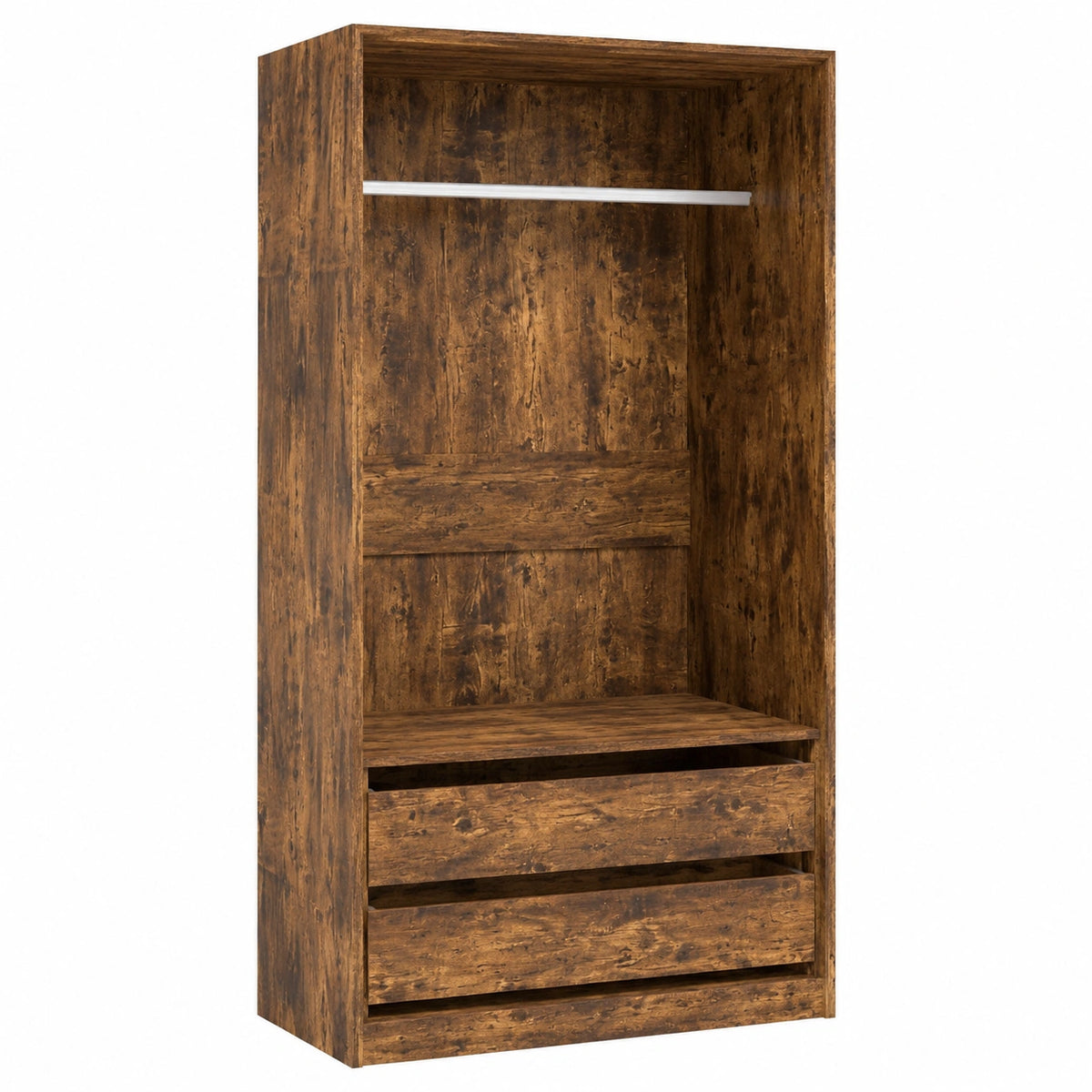Armoire, en chêne, avec rangement, avec tiroirs, 100 x 50 x 200 cm, pour la chambre