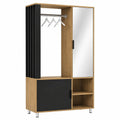 Armoire, avec rangement, coloris naturel, 80 x 30 x 170 cm, pour la chambre